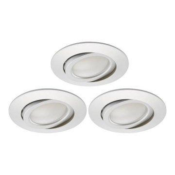 Briloner 8309-039 - ΣΕΤ 3x LED Dimmable χωνευτό φωτιστικό μπάνιου LED/5W/230V IP23