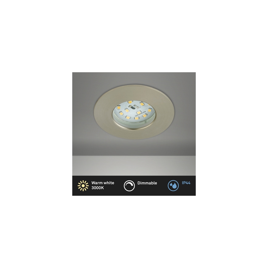 Briloner 8316-012 - LED εντοιχισμένο φωτιστικό μπάνιου ρυθμιζόμενης έντασης LED/5,5W/230V IP44 ματ χρώμιο