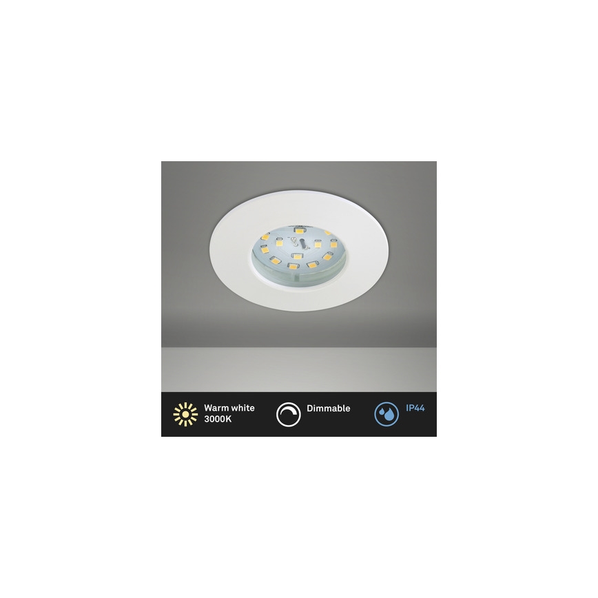 Briloner 8316-016 - LED Ρυθμιζόμενο εντοιχισμένο φωτιστικό μπάνιου LED/5,5W/230V IP44 λευκό