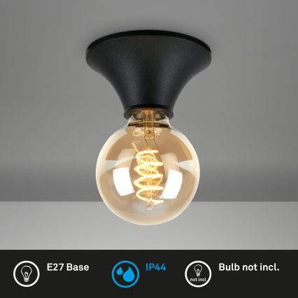 Briloner - Φωτιστικό οροφής για μπάνιο 1xE27/10W/230V IP44 μαύρο