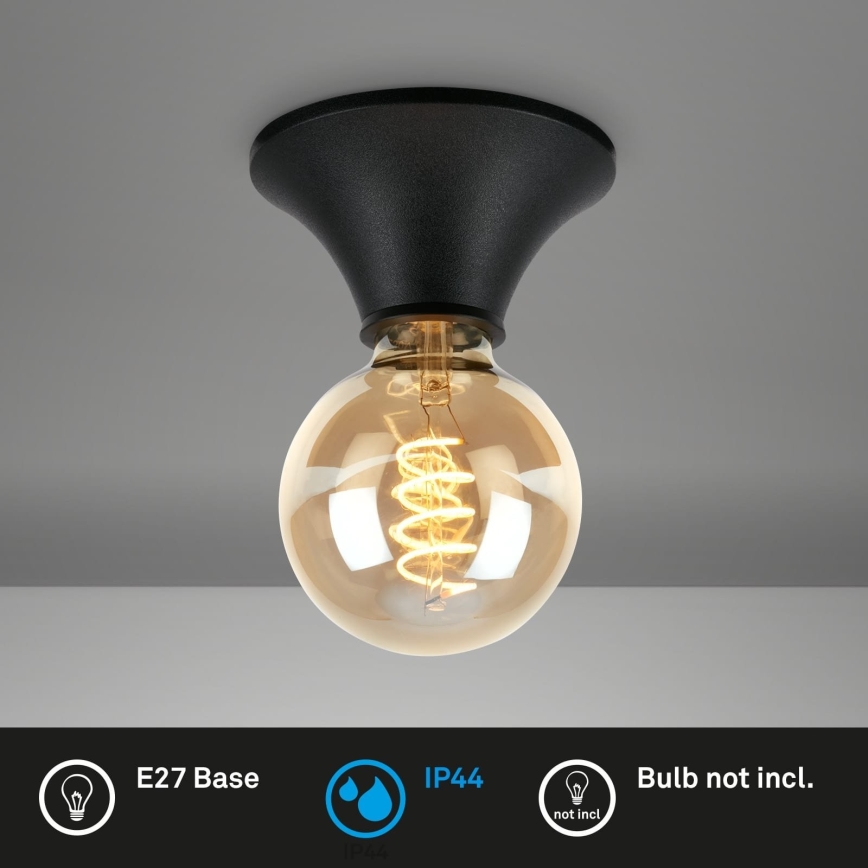 Briloner - Φωτιστικό οροφής για μπάνιο 1xE27/10W/230V IP44 μαύρο