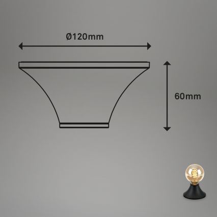 Briloner - Φωτιστικό οροφής για μπάνιο 1xE27/10W/230V IP44 μαύρο