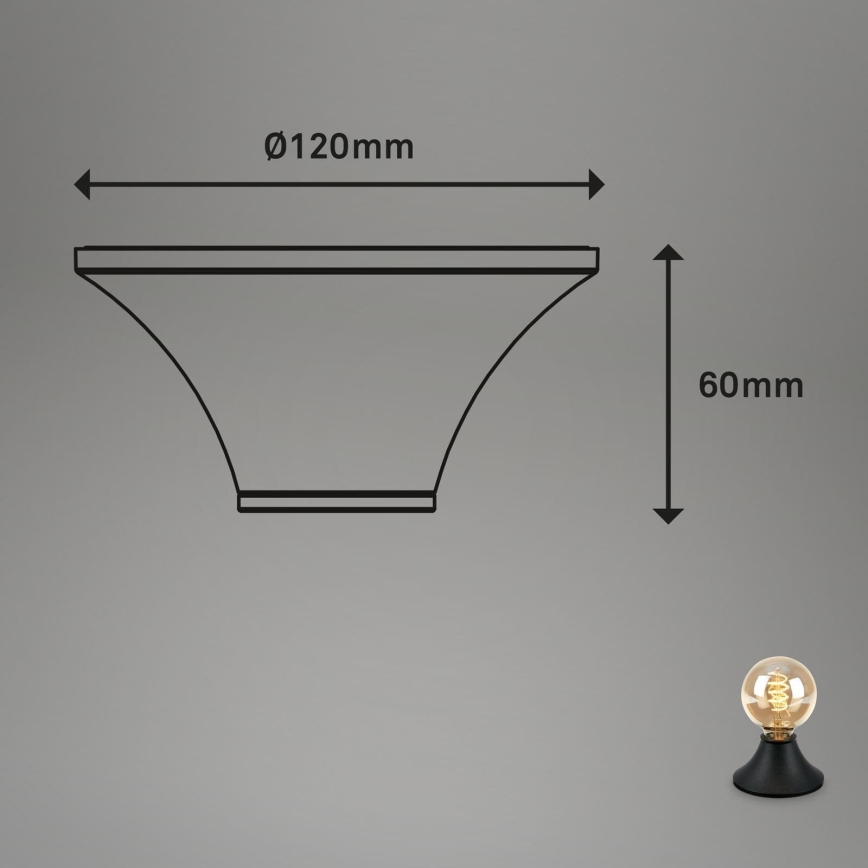Briloner - Φωτιστικό οροφής για μπάνιο 1xE27/10W/230V IP44 μαύρο