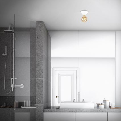 Briloner - Φωτιστικό οροφής μπάνιου 1xE27/10W/230V IP44 λευκό