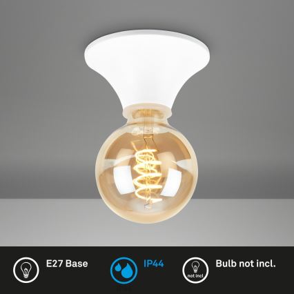 Briloner - Φωτιστικό οροφής μπάνιου 1xE27/10W/230V IP44 λευκό