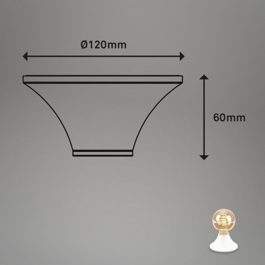 Briloner - Φωτιστικό οροφής μπάνιου 1xE27/10W/230V IP44 λευκό