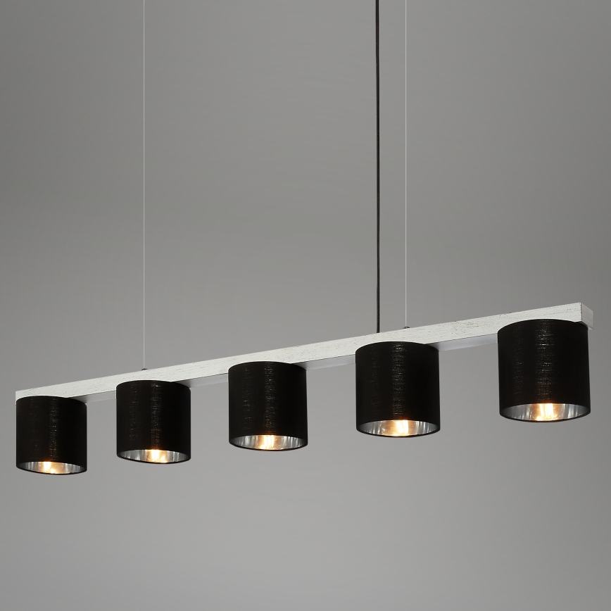 Briloner - Κρεμαστό φωτιστικό οροφής LURI 5xE14/25W/230V καουτσουκόδεντρο