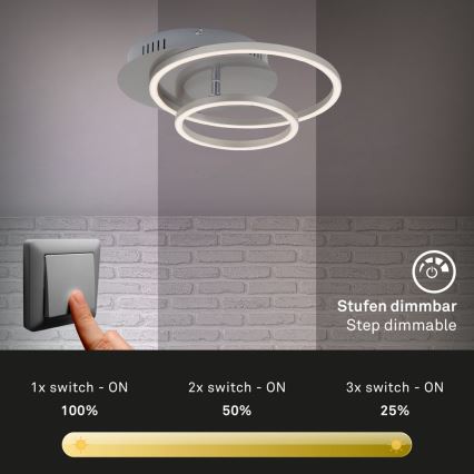 Briloner - LED Dimmable φωτιστικό οροφής FRAMES LED/24,5W/230V