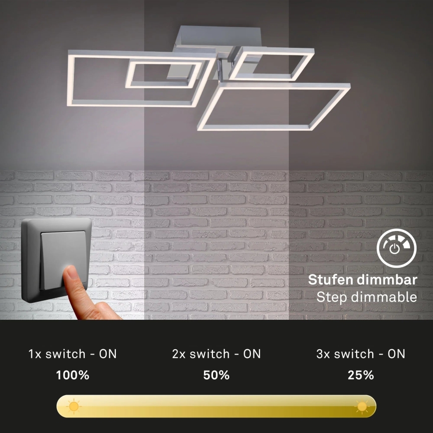 Briloner - LED Dimmable φωτιστικό οροφής FRAMES LED/40W/230V