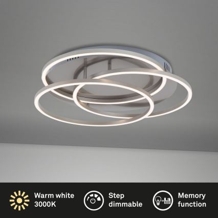 Briloner - LED Dimmable φωτιστικό οροφής FRAMES LED/60W/230V ματ χρώμιο