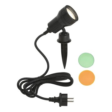 Briloner - LED φωτιστικό εξωτερικού χώρου TERRA 1xGU10/3W/230V IP44 μαύρο