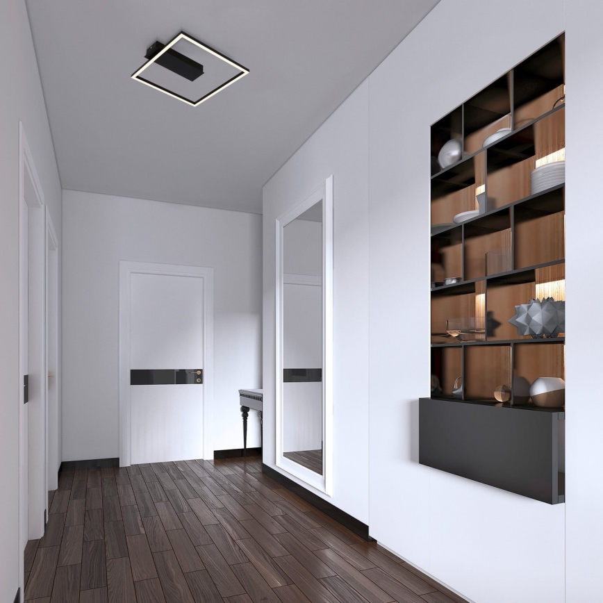 Briloner - LED φωτιστικό οροφής FRAME LED/14W/230V 3000K 30x32 cm μαύρο