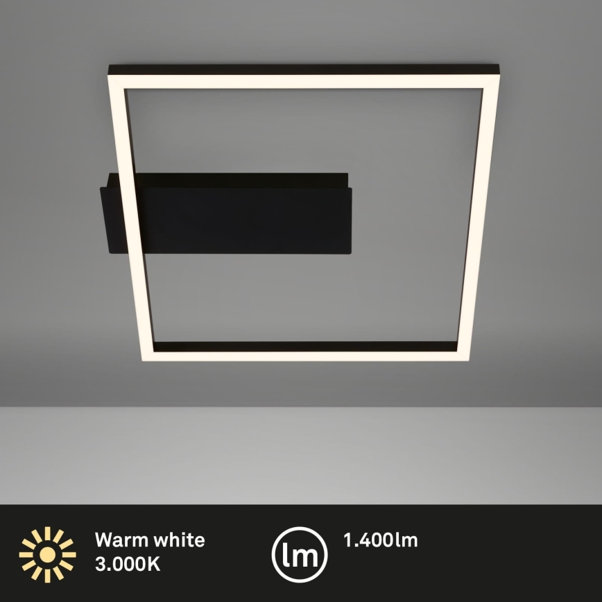 Briloner - LED φωτιστικό οροφής FRAME LED/14W/230V 3000K 30x32 cm μαύρο