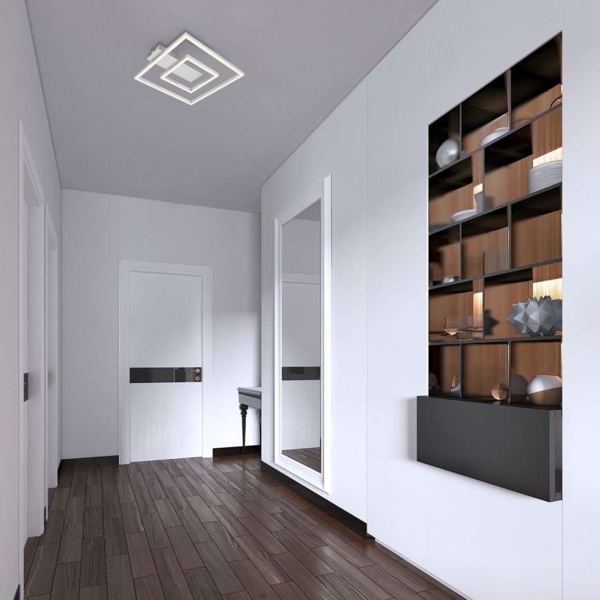 Briloner - LED φωτιστικό οροφής FRAME LED/22W/230V 3000K 30x32 cm ματ χρώμιο