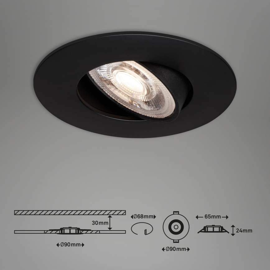 Briloner - ΣΕΤ 3x Φωτιστικό μπάνιου dimming LED LED/4,9W/230V IP23