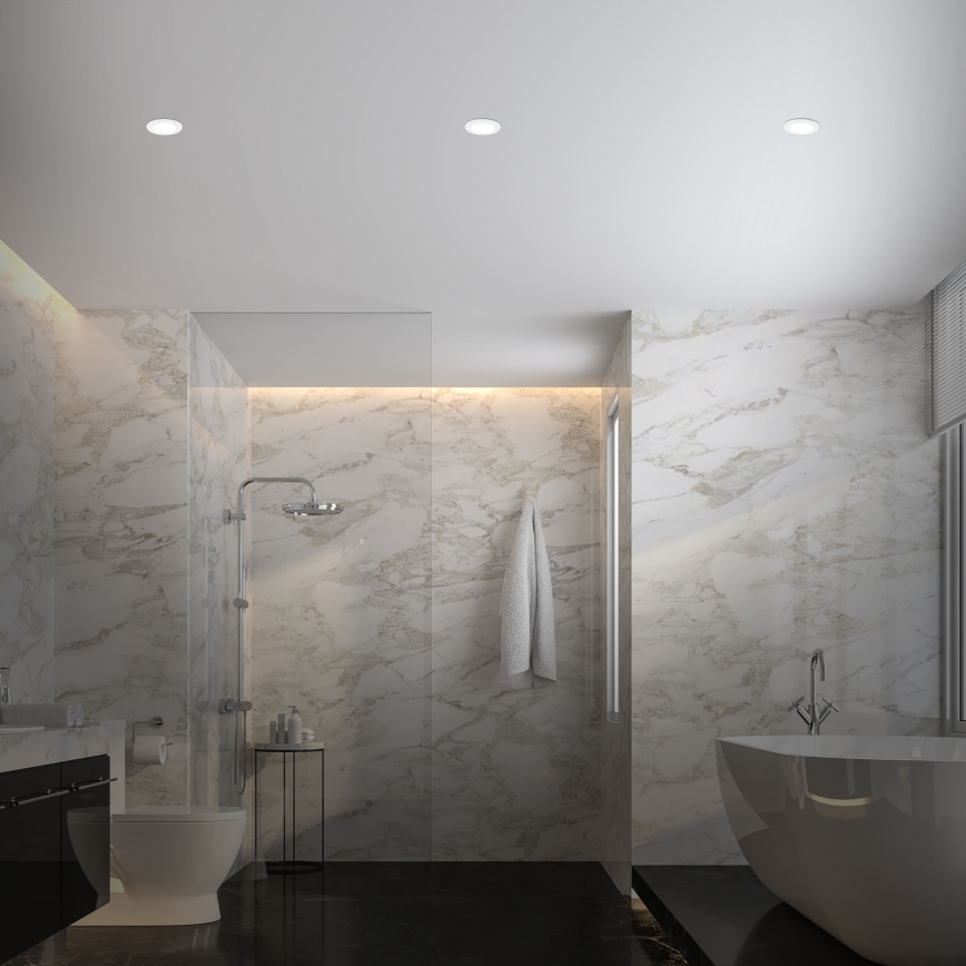 Briloner - ΣΕΤ 3x LED Dimmable χωνευτό φωτιστικό μπάνιου LED/4,8W/230V 3000-6500K IP44 + τηλεχειριστήριο