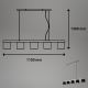Briloner - Κρεμαστό φωτιστικό οροφής LURI 5xE14/25W/230V καουτσουκόδεντρο