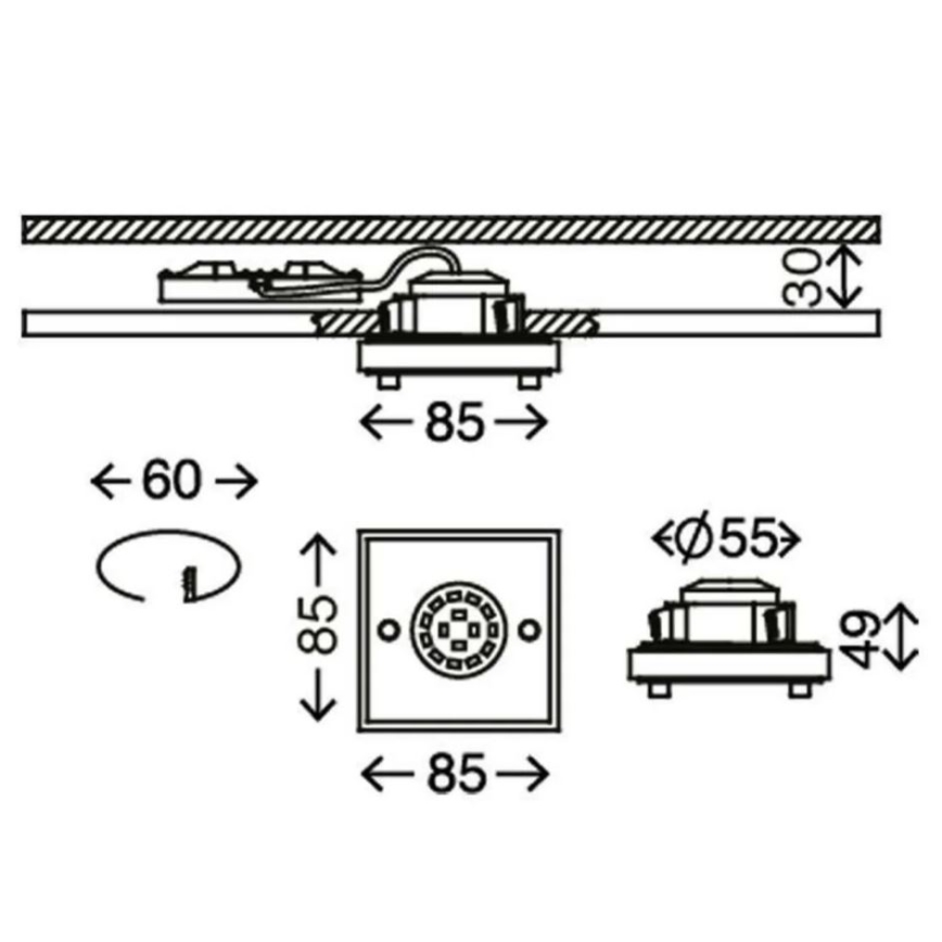 Briloner - Κρεμαστό φωτιστικό οροφής μπάνιου LED ATTACH LED/5W/230V IP44