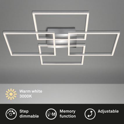 Briloner -  Πλαφονιέρα οροφής ντιμαριζόμενη LED FRAME 4xLED/12W/230V