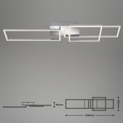 Briloner -  Πλαφονιέρα οροφής ντιμαριζόμενη LED FRAME LED/44W/230V