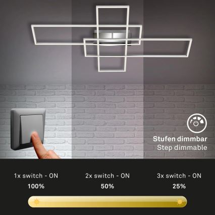 Briloner - Πλαφονιέρα οροφής ντιμαριζόμενη LED FRAME LED/50W/230V