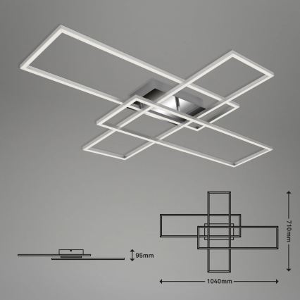 Briloner - Πλαφονιέρα οροφής ντιμαριζόμενη LED FRAME LED/50W/230V