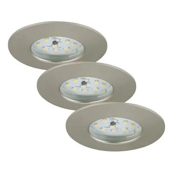 Briloner - ΣΕΤ 3x LED Dimmable χωνευτό φωτιστικό μπάνιου LED/5,5W/230V IP44