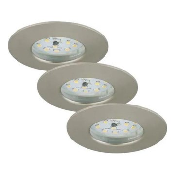 Briloner - Σετ 3x LED Ρυθμιζόμενα Φωτιστικά Οροφής για Μπάνιο LED/5,5W/230V IP44