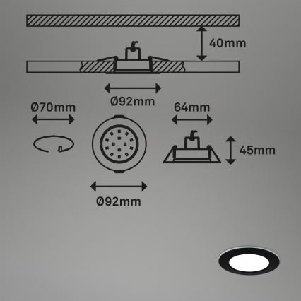 Briloner - ΣΕΤ 3x LED RGBW Κρεμαστό φωτιστικό οροφής μπάνιου dimmimg LED/4,8W/230V 3000-6500K IP65 + τηλεχειριστήριο