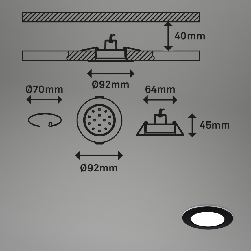 Briloner - ΣΕΤ 3x LED RGBW Κρεμαστό φωτιστικό οροφής μπάνιου dimmimg LED/4,8W/230V 3000-6500K IP65 + τηλεχειριστήριο