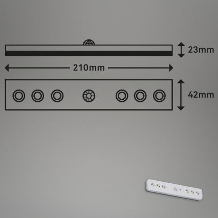 Briloner - Φωτάκι νυκτός LED με αισθητήρα LERO LED/0,48W/6xAAA