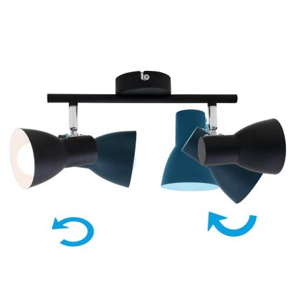 Briloner 10698891 - Φωτιστικό σποτ 2xE14/25W/230V μαύρο