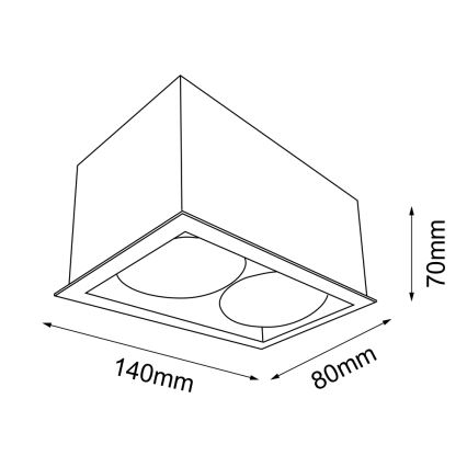 Brosline - Σποτ φωτιστικό 2xGU10/10W/230V, μαύρο