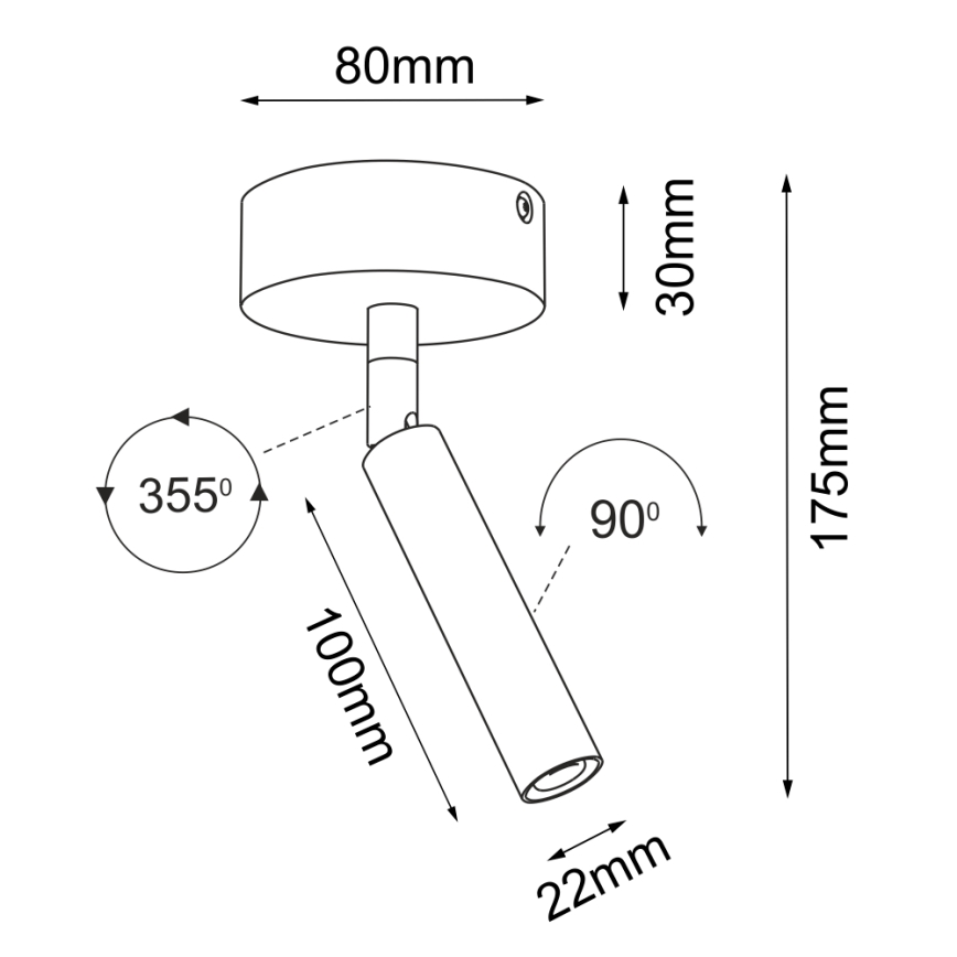 Brosline - Φωτιστικό σποτ 1xG9/2,5W/230V μαύρο