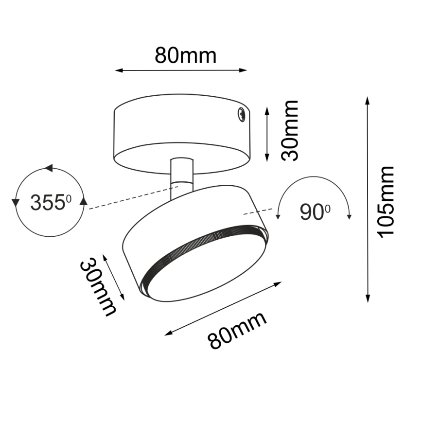 Brosline - Σποτ φωτιστικό 1xGX53/9W/230V μαύρο