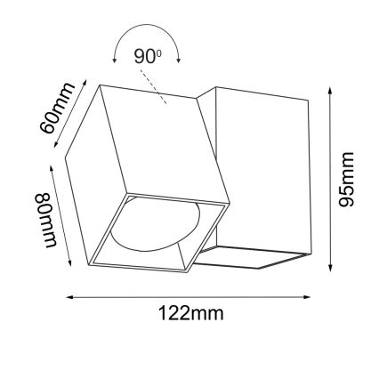 Brosline - Επιτοίχιο φωτιστικό σποτ 1xGU10/10W/230V λευκό