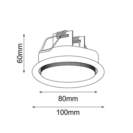 Brosline - Εντοιχισμένο φωτιστικό οροφής 1xGX53/9W/230V λευκό