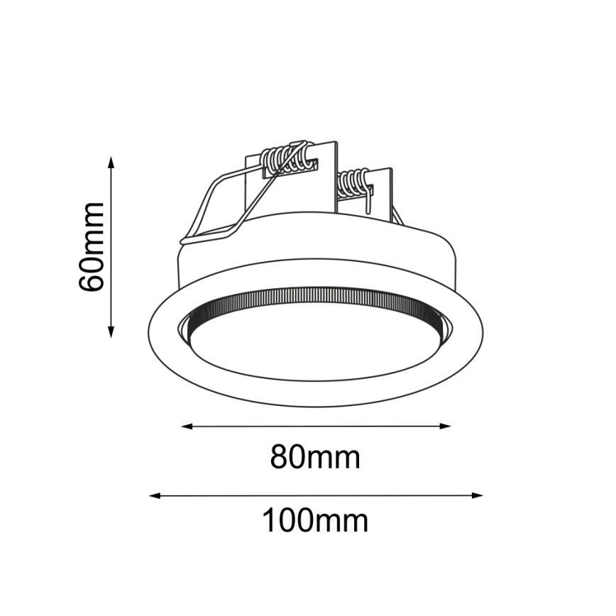 Brosline - Εντοιχισμένο φωτιστικό οροφής 1xGX53/9W/230V λευκό