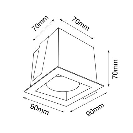 Brosline - Εντοιχισμένο φωτιστικό οροφής 1xGU10/10W/230V λευκό
