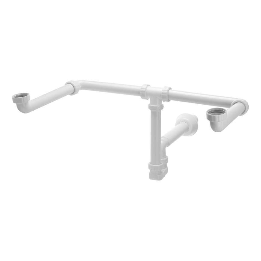 Bruckner - Σιφώνι νεροχύτη σωληνωτό διπλό MOSQUITO DN40 λευκό