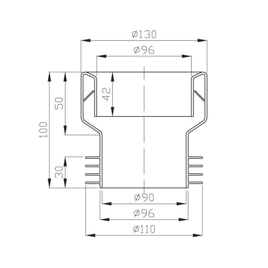 Bruckner - Σωλήνας αποχέτευσης λεκάνης λευκό