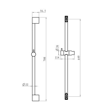 Bruckner - Σετ μπάνιου γυαλιστερό χρώμιο