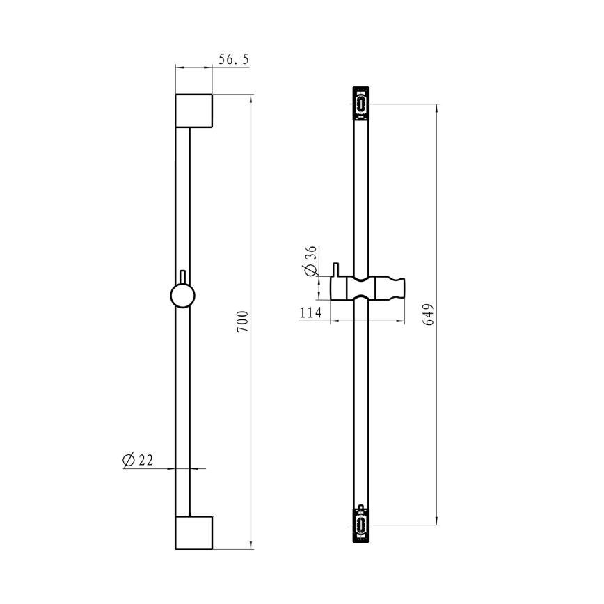 Bruckner - Σετ μπάνιου γυαλιστερό χρώμιο