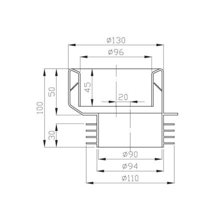 Bruckner - Σύνδεσμος λεκάνης τουαλέτας, έκκεντρος λευκό