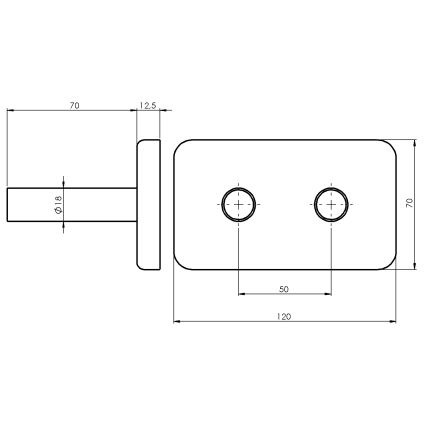Bruckner - Ροζέτα κάλυψης για κεντρική σύνδεση WICHER γυαλιστερό χρώμιο