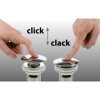 Bruckner - Βαλβίδα νιπτήρος CLICK-CLACK διάμετρος 6,3 cm ανοξείδωτο ατσάλι