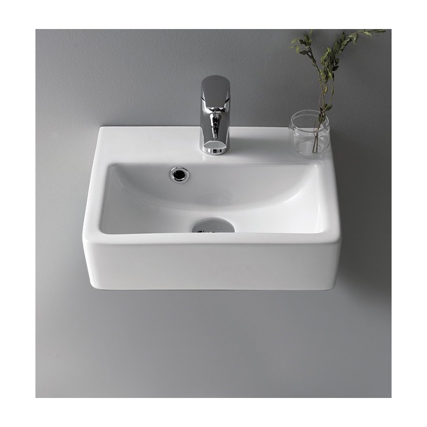 Bruckner - Νιπτήρας NOAM 37,5x28 εκ. κεραμικός/λευκός