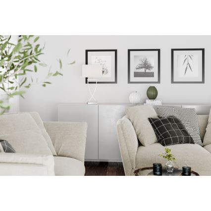 ByRydens - Eπιτραπέζιο φωτιστικό OMEGA 1xE27/5W/230V λευκό/γυαλιστερό χρώμιο