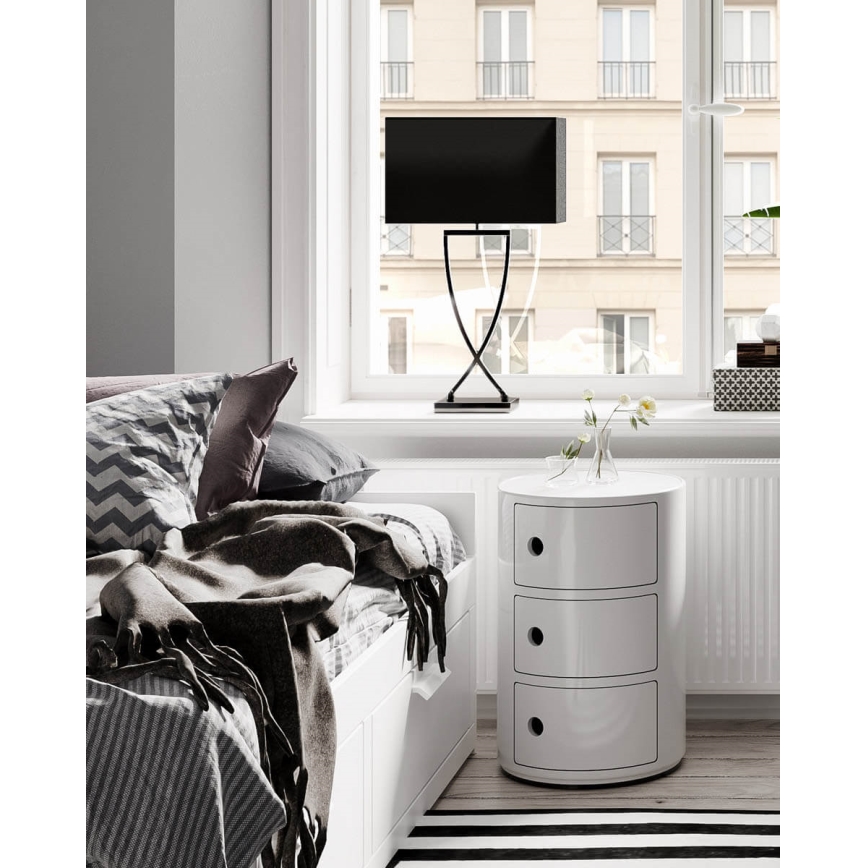 ByRydens - Επιτραπέζιο φωτιστικό OMEGA 1xE27/5W/230V μαύρο