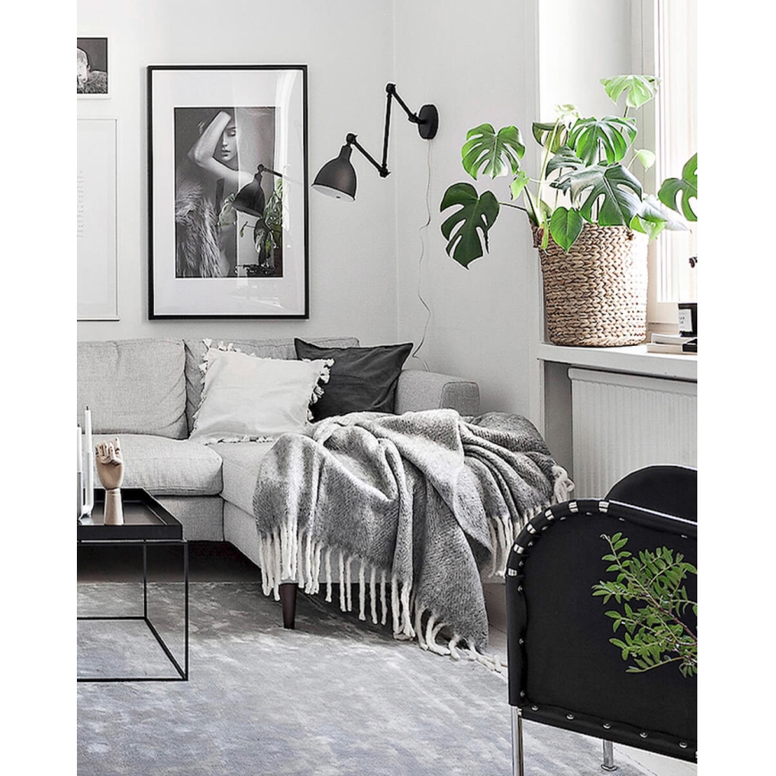 ByRydens - Επιτοίχιο φωτιστικό BAZAR 1xE27/5W/230V μαύρο